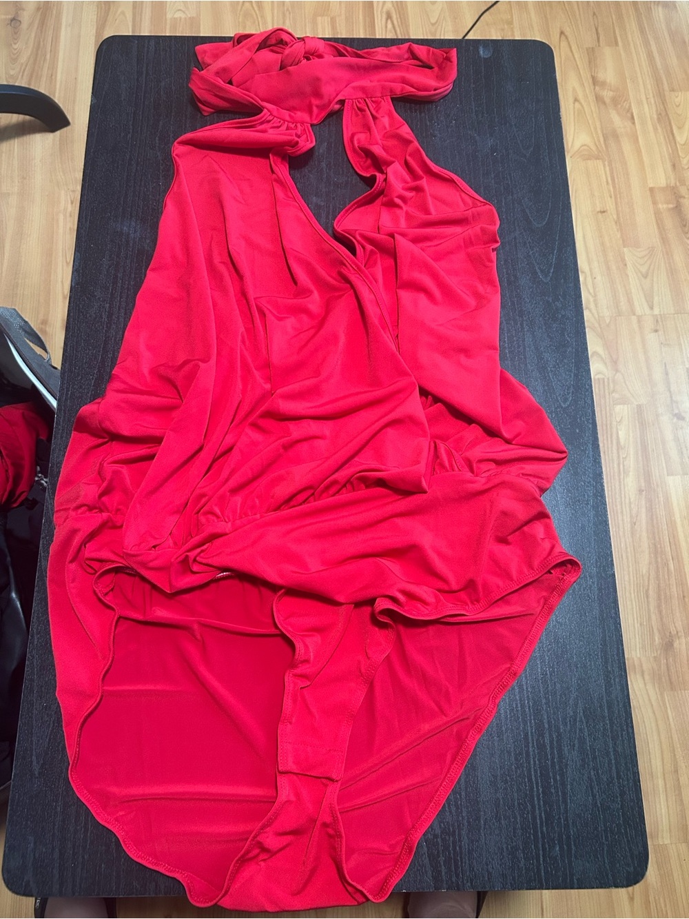 Red Halter Bodysuit